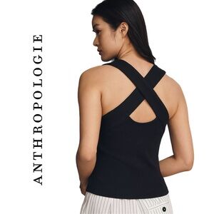 Anthropologie Square-Neck Halter Tank